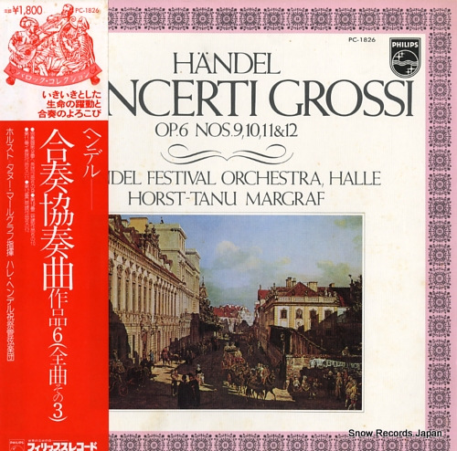 MARGRAF, HORST-TANU handel; concerti grossi op.6 nos.9, 10, 11 & 12 PC-1826 - front cover