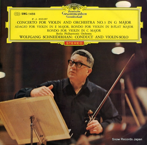 SCHNEIDERHAN, WOLFGANG mozart; concerto for violin and orchestra no .3 in g major SMG-1456