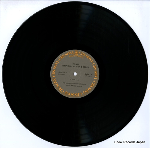 WALTER, BRUNO mahler; symphony no.9 in d major 40AC1834-5