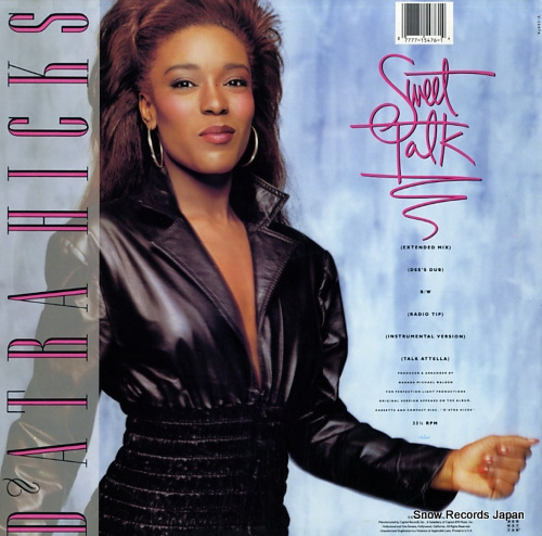 HICKS, D'ATRA sweet talk V-15476 - back cover