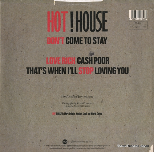 HOT HOUSE don't come to stay PT42234