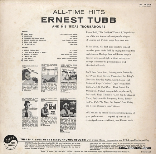 TUBB, ERNEST all time hits DL74046