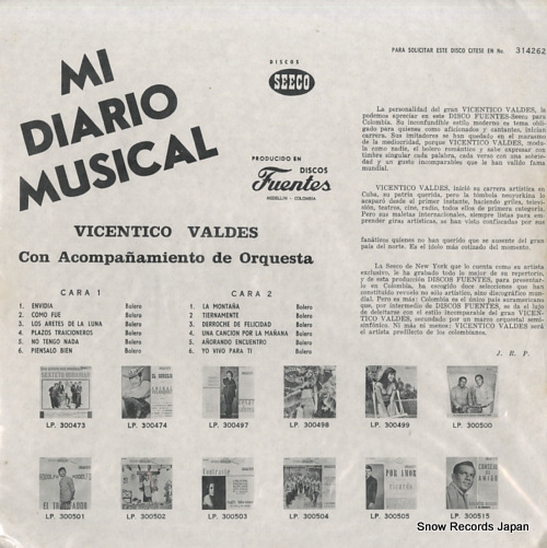 VALDES, VICENTICO mi diario musical LP314262