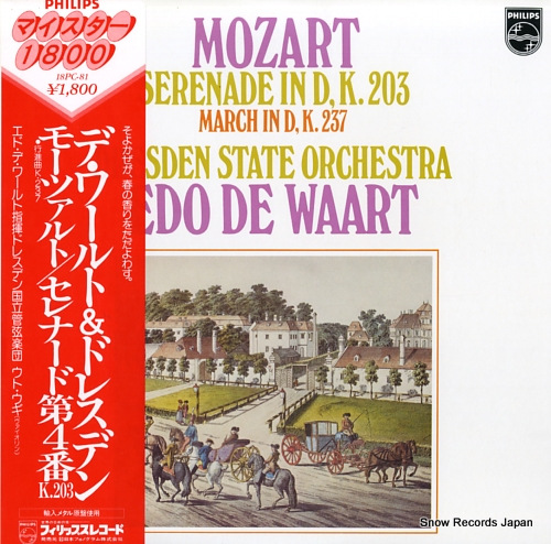 WAART, EDO DE mozart; serenade in d, k.203 / march in d, k.237 18PC-81 - front cover