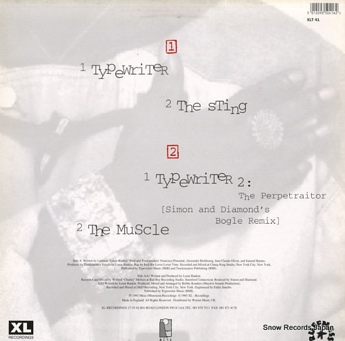RANKIN, LOUI the typewriter ep XLT41 - back cover