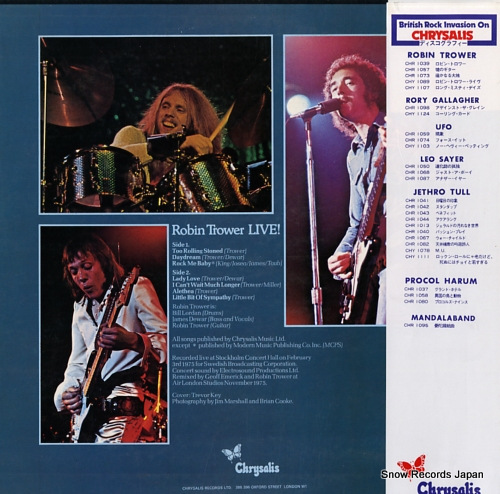 TROWER, ROBIN live! CHY1089