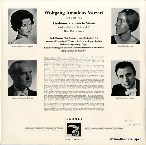 PUTZ, RUTH-MARGARET mozart; grabmusik G40119