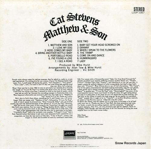 STEVENS, CAT matthew & son L20P-1067