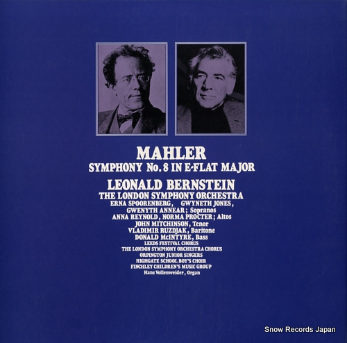 BERNSTEIN, LEONARD mahler; symphony no.8 in e-flat major SOCJ39-40