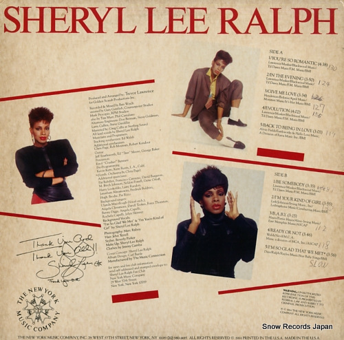 RALPH, SHERYL LEE in the evening NYM-12 - back cover