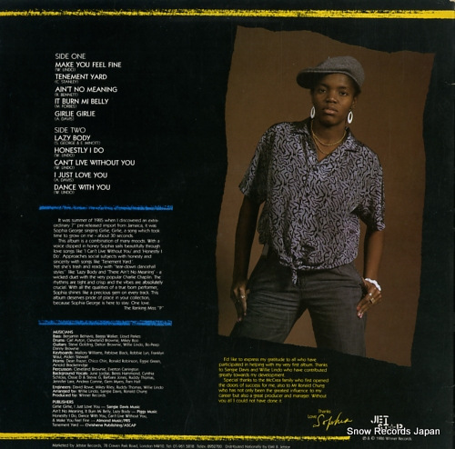 GEORGE, SOPHIA fresh WINLP1 - back cover