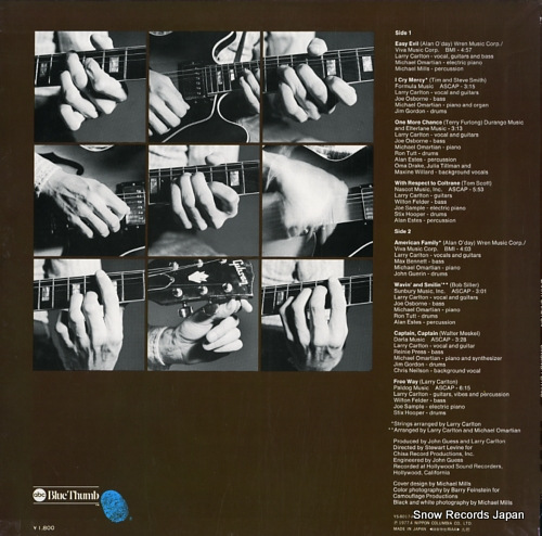 CARLTON, LARRY singing / playing YS-8017-AU - back cover