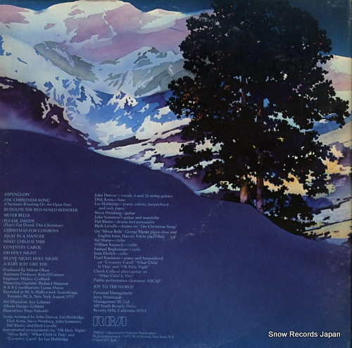 DENVER, JOHN rocky mountain christmas APL1-1201 - back cover