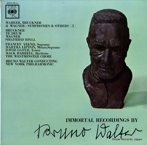 WALTER, BRUNO bruckner; te deum BWM-36-C - front cover