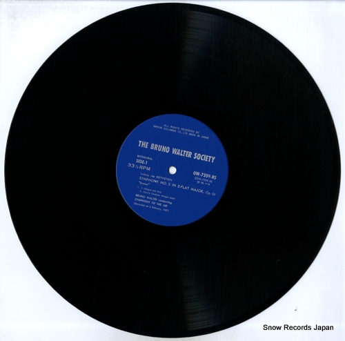 WALTER, BRUNO beethoven; symphony no.3 in e-flat major, op.55 