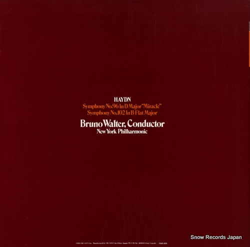 WALTER, BRUNO haydn; symphony no.96 