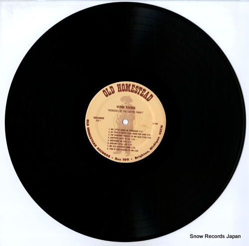 KOENIG, VERNE memories of the carter family OHS-80096 - disc