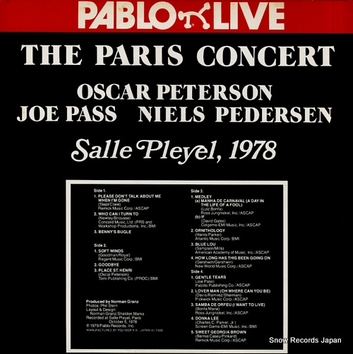 PETERSON, OSCAR the paris concert MTZ8520