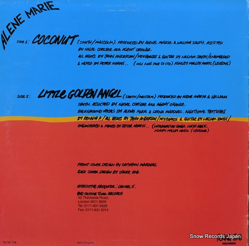 MARIE, ALENE coconut / little golden angel TICTOC008 - back cover