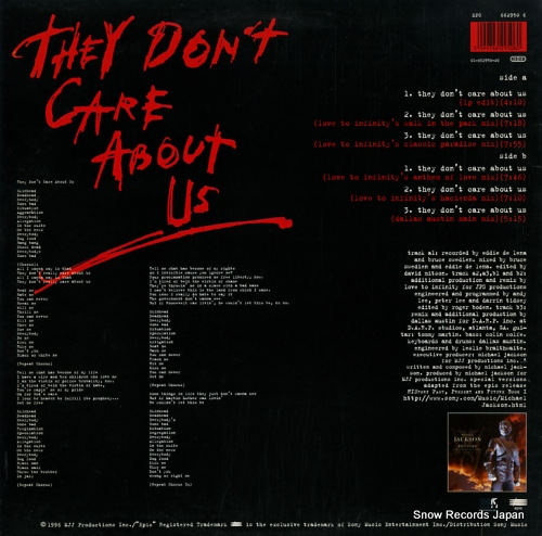 JACKSON, MICHAEL they don't care about us 6629506