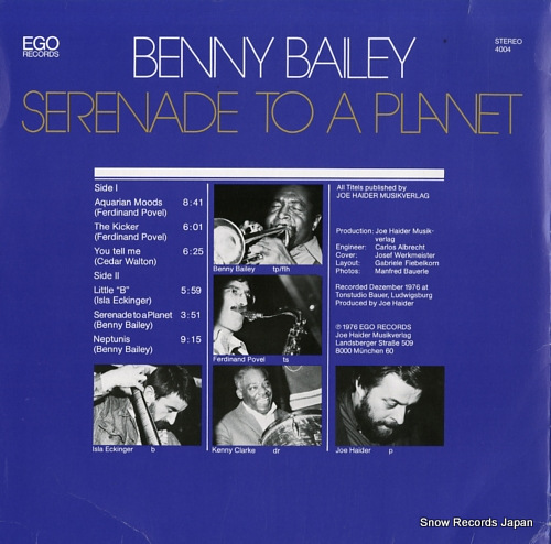 BAILEY, BENNY serenade to a planet EGO4004