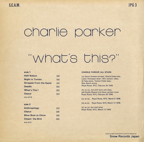 PARKER, CHARLIE what's this? JPG3
