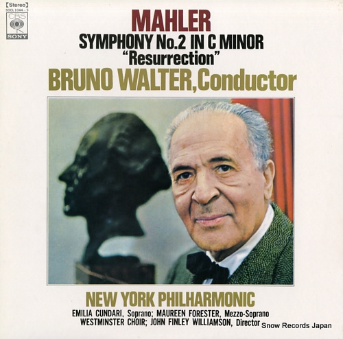 WALTER, BRUNO mahler; symphony no.2 in c minor 