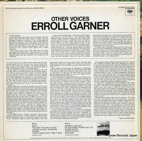 GARNER, ERROLL other voices PC9820