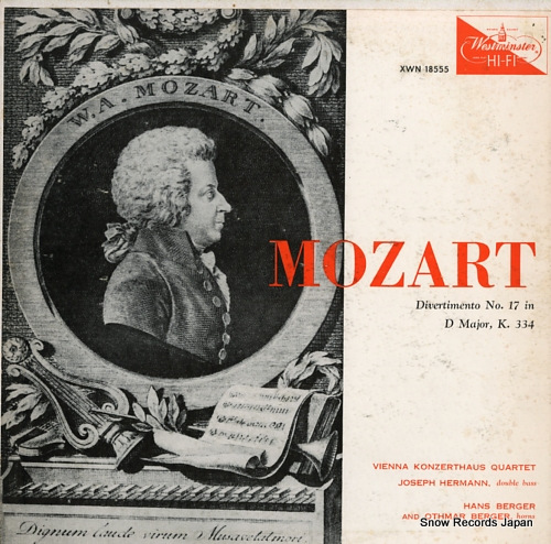 󡦥ĥȥϥͽ mozart; divertimento no.17 in d major, k.334 XWN18555