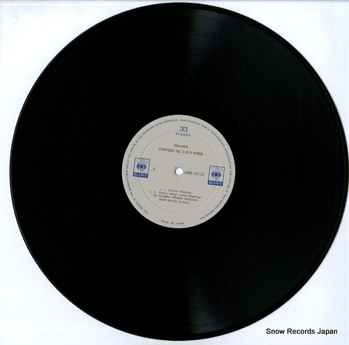 WALTER, BRUNO bruckner; symphony no.9 in d minor SONC10112