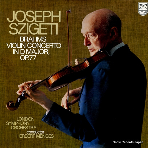 SZIGETI, JOSEPH brahms; violin concerto in d major, op.77 13PC-91