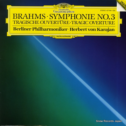 KARAJAN, HERBERT VON brahms; symphonie no.3 / tragic overture 427496-1