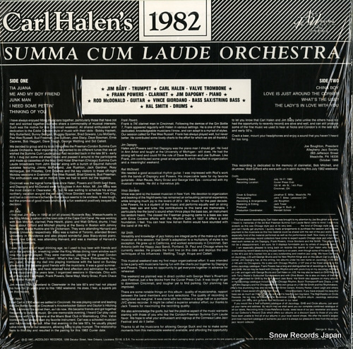 HALEN, CARL carl halen's 1982 summa cum laude orchestra J-152