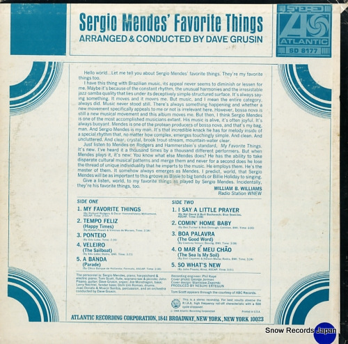 른ǥ sergio mendes' favorite things SD8177