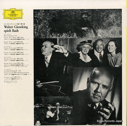 GIESEKING, WALTER walter gieseking spielt bach (i) MG9439/40
