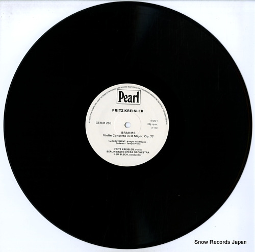 KREISLER, FRITZ bruch; violin concerto GEMM250/1