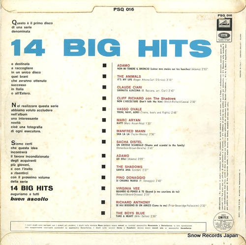 V/A 14 big hits / volume1 PSQ016