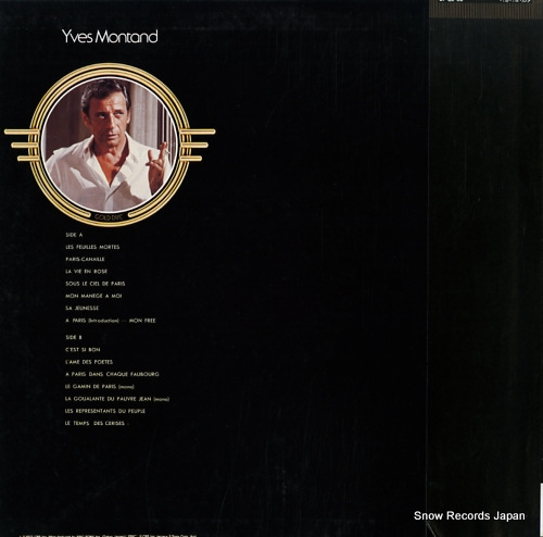 MONTAND, YVES gold disc 26.3P-10 - back cover