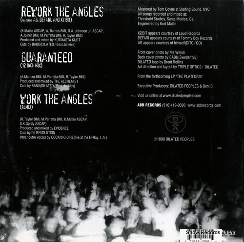 DILATED PEOPLES rework the angles / guaranteed (12 inch mix) ABB1006