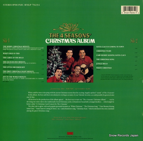 FOUR SEASONS, THE the 4 seasons' christmas album RNLP70234