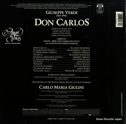 GIULINI, CARLO MARIA verdi; don carlos AVC-34060