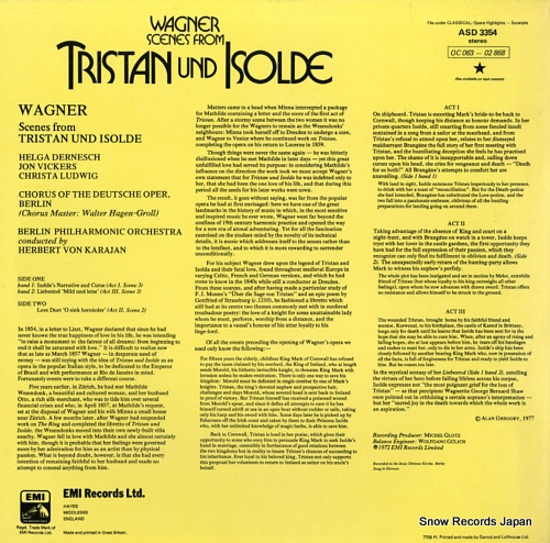 KARAJAN, HERBERT VON wagner; scenes from 