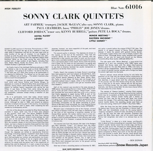 CLARK, SONNY sonny clark quintets BNJ61016