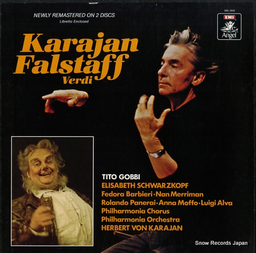 KARAJAN, HERBERT VON verdi; falstaff SBL-3552 - front cover