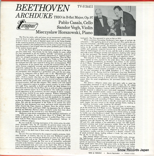 ѥ֥륹 beethoven; archduke trio,op.97 TV-S34411