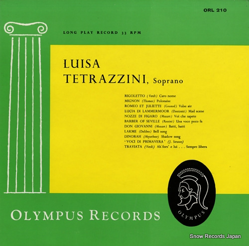 TETRAZZINI, LUISA verdi; rigoletto (caro nome) ORL210