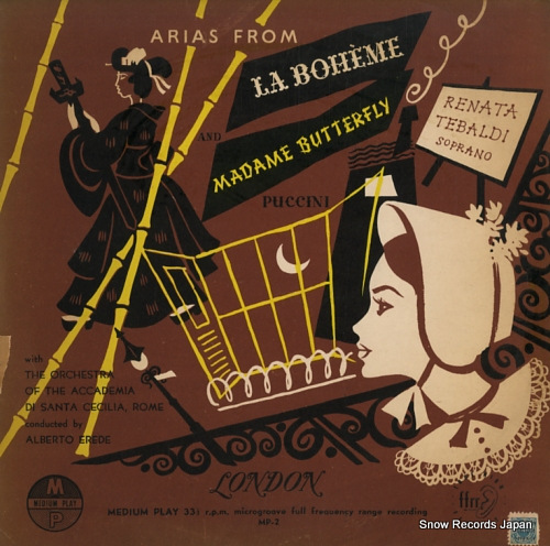 TEBALDI, RENATA arias from la boheme and madame butterfly puccini MP-2