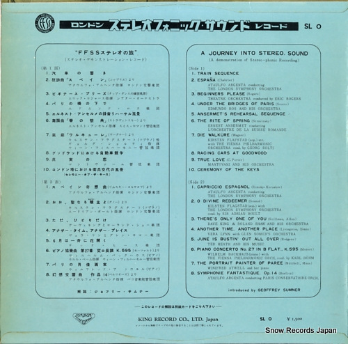 SUMNER, GEOFFREY a journey into stereo sound SL0