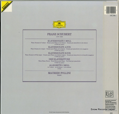 ޥĥݥ꡼ schubert; die spaten klaviersonaten d958 959 960 419229-1