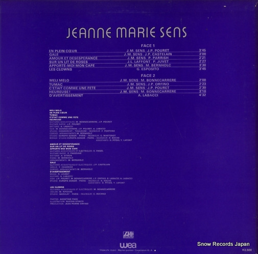 SENS, JEANNE MARIE d'avertissement P-10152A